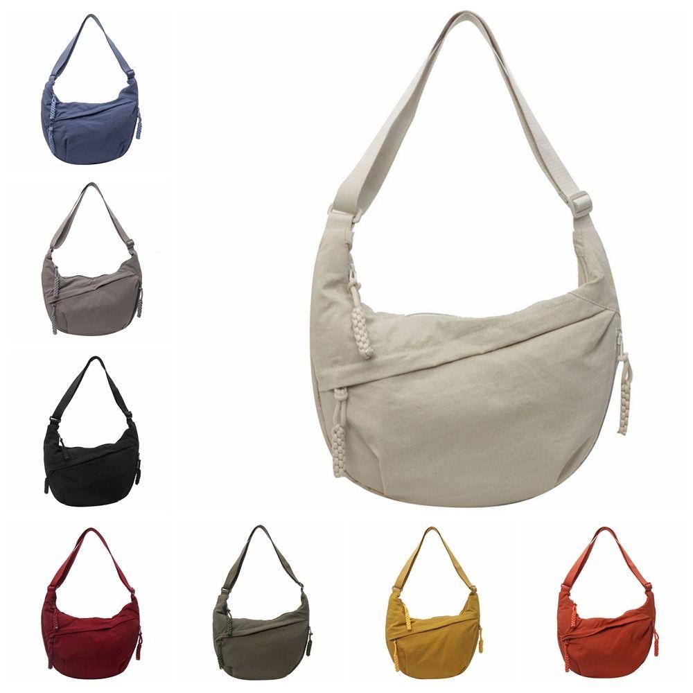Large Capacity Oxford Cloth Crossbody Bag Tote Bag Dumpling Bag Casual Nylon Shoulder Bag  Outdoor