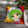 Vocaloid Gumi Megpoid Echo Cushion Cover Decorative Pillowcase Soft Short Plush Cozy Durable Sofa Home Decor Items Gift