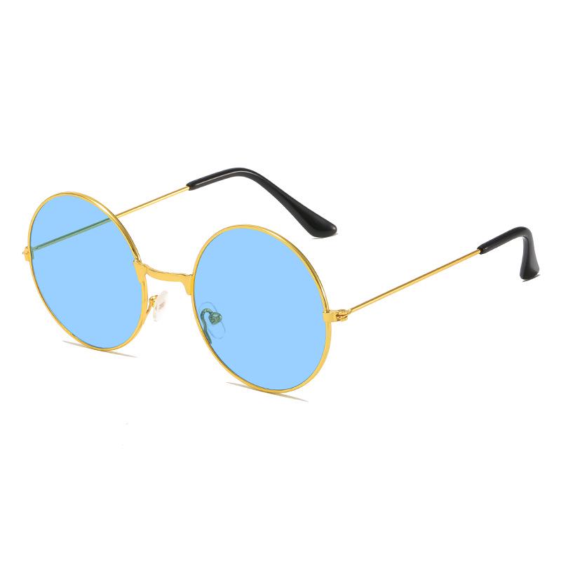 

Модные ретро круглые солнцезащитные очки с линзами цвета океана для свадеб и пляжной одежды