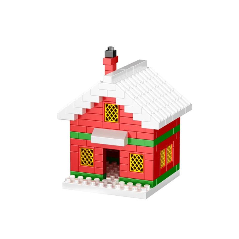 Merry Christmas Micro Building Blocks Santa Claus Elk Snowman Christmas Tree Assembled Mini Bricks Figure Toy For Kid Gifts