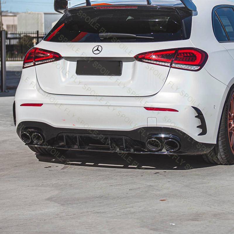 

For Benz A Class W177 2019-2026+ A160 A180 A200 A220 A250 High Quality A45 Style Car Rear Bumper Body Kit Spoiler Glossy Black