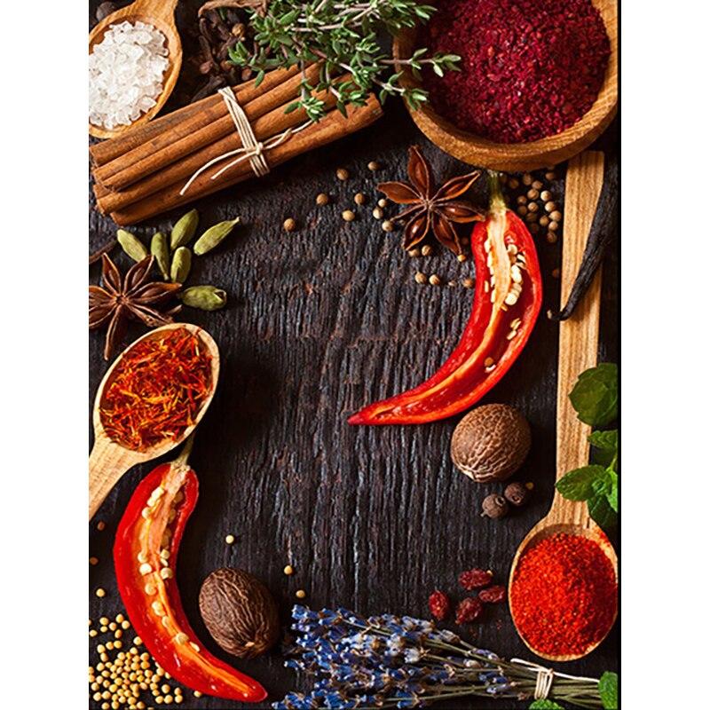 5D DIY Diamant Malerei Gewürze voller Runde Bohrer Gewürz Diamant Stickerei Landschaft Kreuzstich Mosaik Home Decor Geschenk