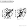 Bee Butterfly Floral Toilet Wall Sticker Self-Adhesive Waterproof Removable for Bedroom Living Room Background Wall Home Decor Art