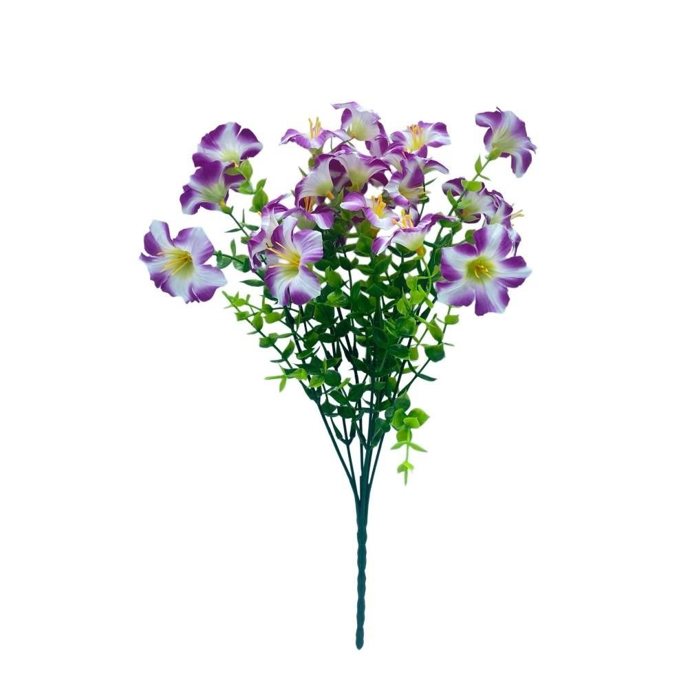 37CM Artificial Morning Glory Flower Fake Silk Faux Flower Bouquet UV Protection Simulation Artificial Lily Silk Flowers