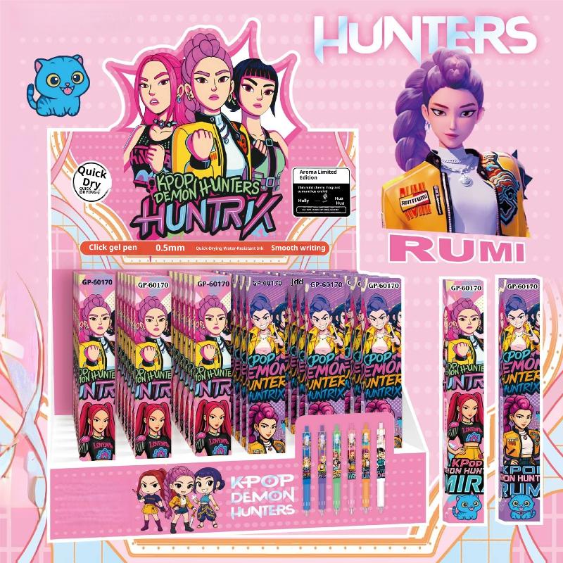 1/5 Stück Kpop Demon Hunters 0,5 mm Gelstifte Blindbox Niedlich Reibungsloses Schreiben Anime Stift Studenten Schreibwaren Schulbürobedarf Geschenk
