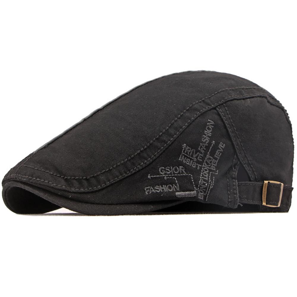 HT4634 Berets Spring Summer Autumn Men Women Cap Artist Painter Beret Hat Male Female Adjustable Ivy Flat Cap Cotton Beret Cap
