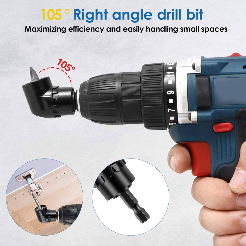 21/42Pcs 1/4 Inch Hex Shank Screwdriver Bit Holder Zinc Alloy Bit Rod Key Chain Adapter Drill Bit Quick Replacement Portable Han
