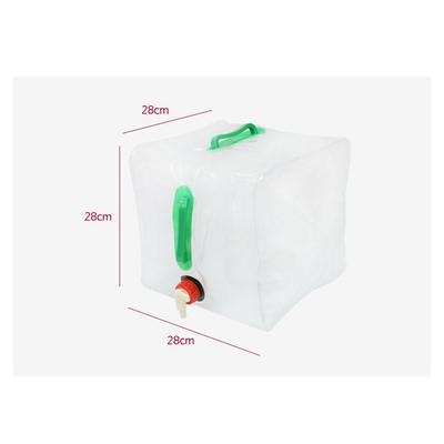 20L Outdoor Foldable Transparent Drinking Water Bag Camping Emergency Survival Water Storage Carrier Bag