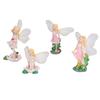 4Pcs Flower Fairies Figurines Statue Garden Home Ornament Resin Model Miniature Landscape Decor