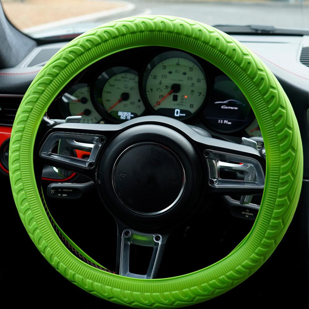 Universal Silicone Car Steering Wheel Case Cover Shell Skidproof Protective Car Handle Cover Car Interior Accessories