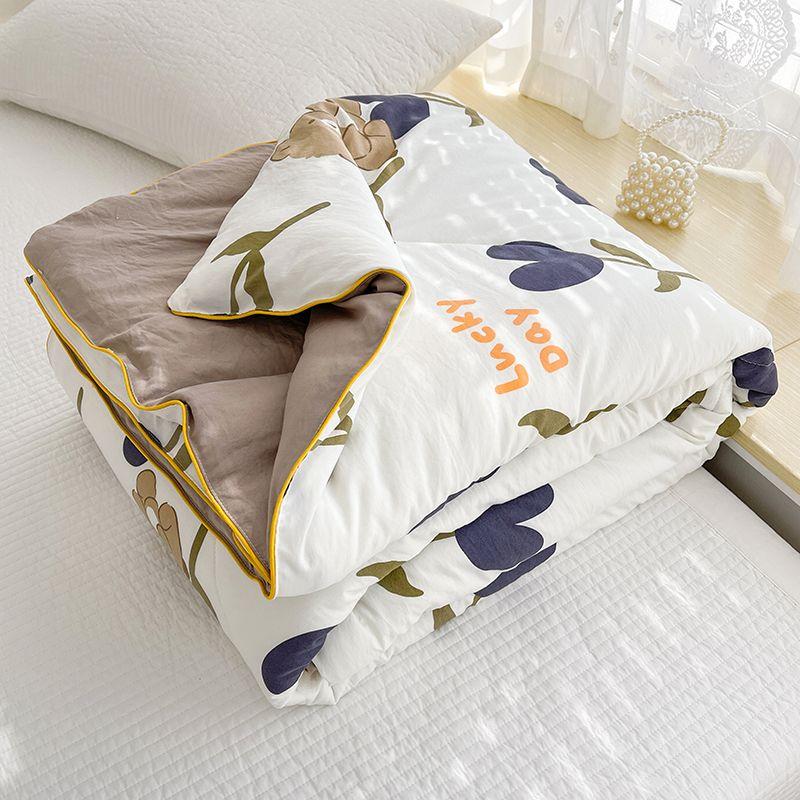 Květinová králičí deka, Jarní letní podzimní deka, Klimatizační deka, Deka na zdřímnutí, Měkká pohodlná chladivá prodyšná deka,