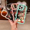 Macaron Big Wave Soft Phone Case for iPhone 11 12 13 14 15 Samsung A14 A24 A53 A54 A55 Xiaomi Redmi Note 13 12C Cover A1 Christmas Happy New Year Art