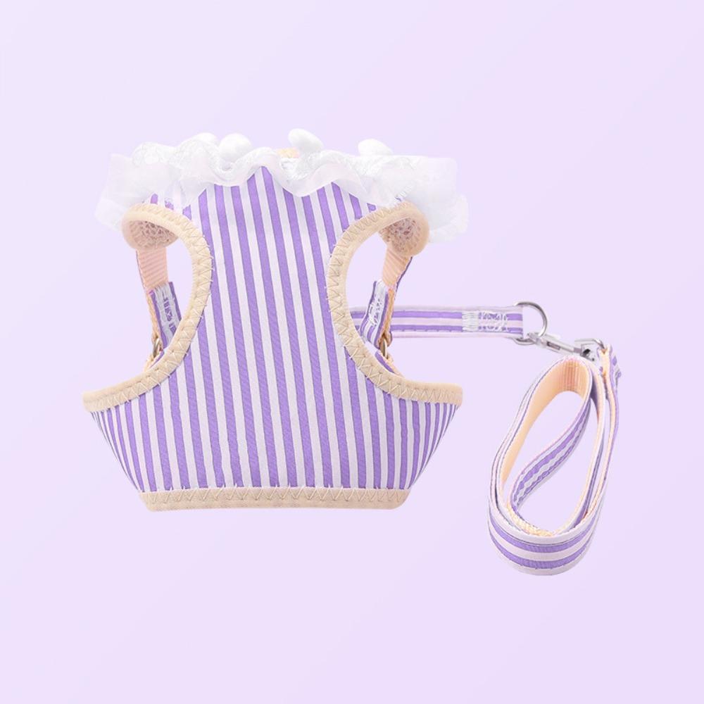 

Douyin popular pet dog leash cute chest strap walking cat rope small dog dog chain dog rope supplies S [Recommended weight 3-4 kg] фіолетовий