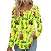 Women's Long Sleeve Tunic Loose Tops Casual Oversized Tops Pleated Tunic Button Down Casual Women's Print Tops