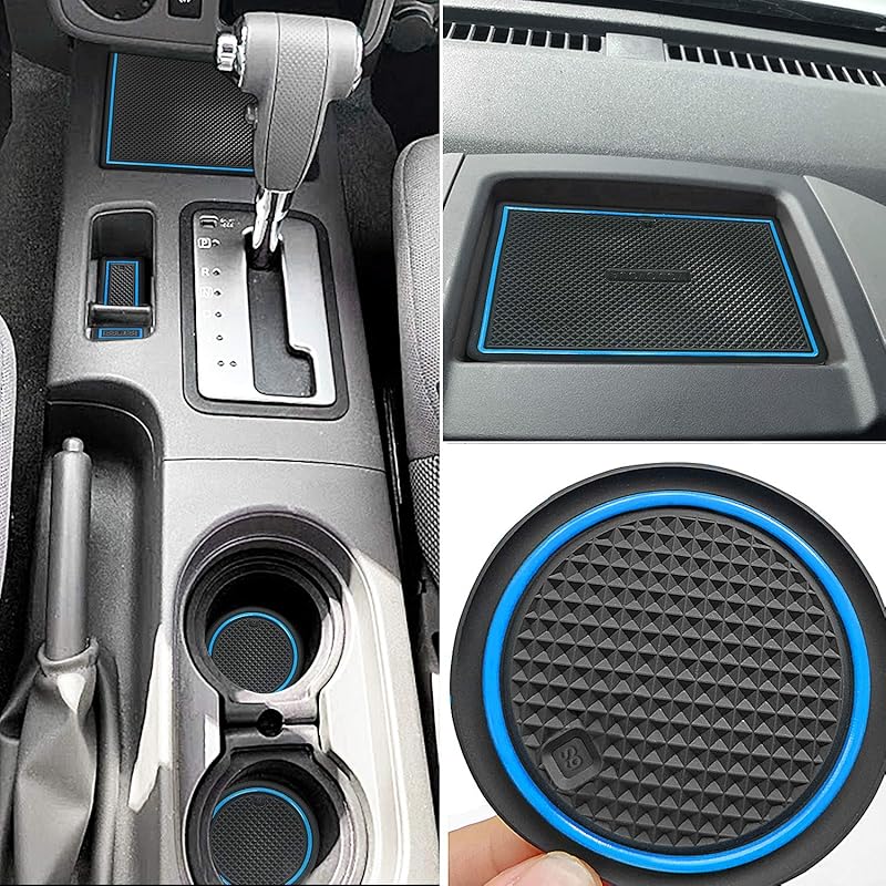 

auovo Противопылевые коврики для Frontier Crew Cab 2005-2020 Аксессуары для Xterra 2005-2015 Индивидуальная посадка Вкладыши в карманы дверей Подставки под стаканы Консоль синий