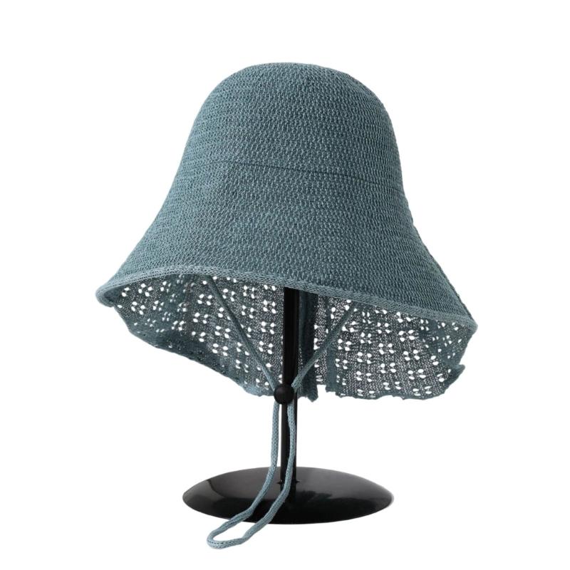 Protective Breathable Bucket Hat Foldable Travel Hat Elastic Men Women Outdoor Adventures синий