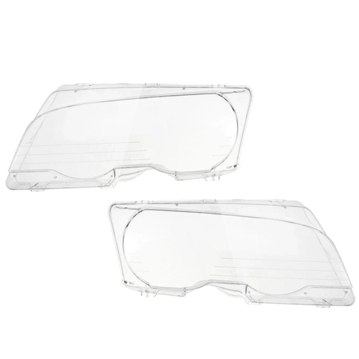 

Pair Car Front Headlight Lens Cover For BMW E46 2 Door 1999-2003 M3 2001-2006 Clear Headlmap Shell Transparnet Lampshade Cover