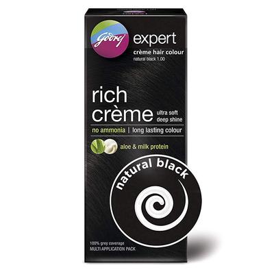 Expert Rich Creme Hair Colour Natural Black 1.00 - Multi Application Pack