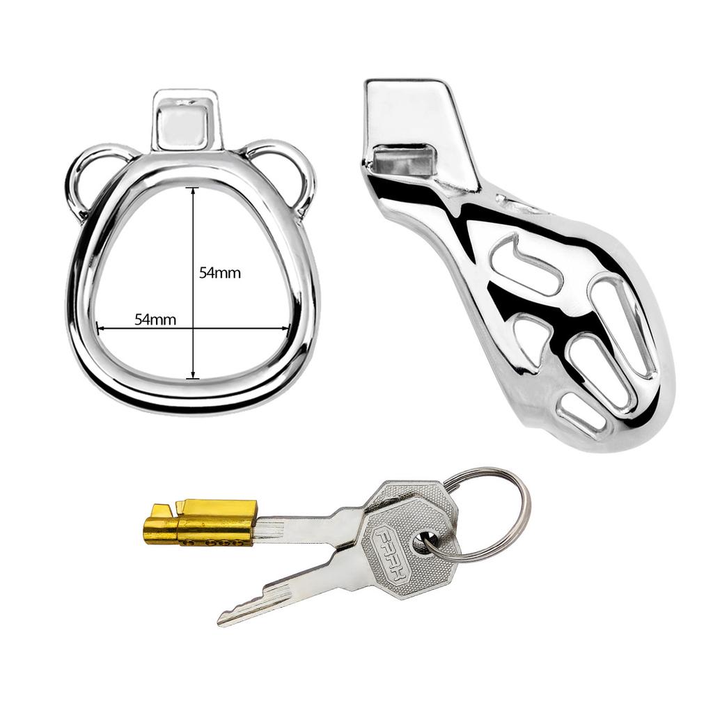 Keuschheitsschloss für Männer, Edelstahl, Metall, CB-Schloss, Peniskäfig, Sexspielzeug, Cockring, Keuschheitsgürtel, Cock-Bondage