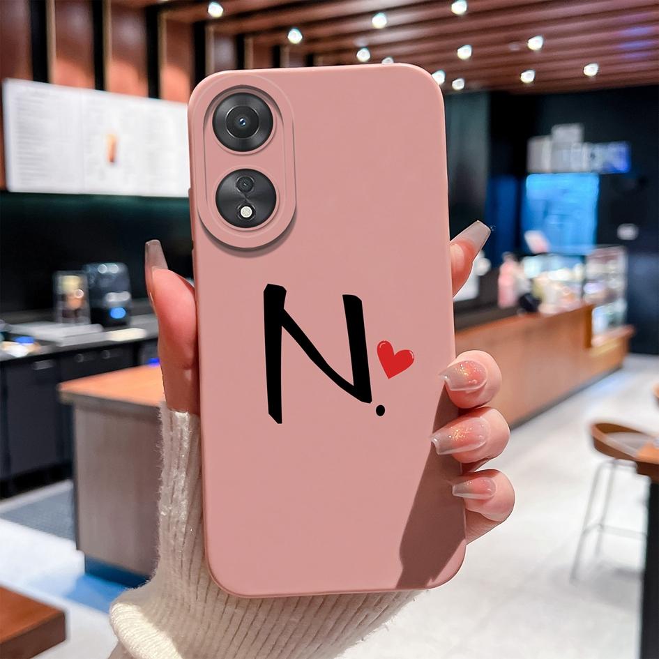 Case For Oppo A58 A57 A56 A55 A54 A53 A52 Phone Cover Popular Couple Letter Pattern High Quality Shockproof Silicone Protective Housing For Oppo Shell