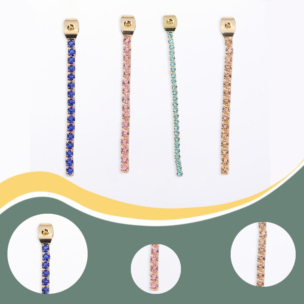 Earring Long Chain Rhinestone Fashion Earring Back Jewelry Finding DIY Craft Accessory for Professional