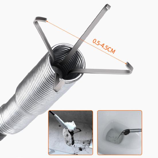 Pipe Cleaner Grabber Tool Easy Claw Pick Up Flexible Metal Tubes 0.7cm Diameter 4 Claws Metal Tube Grabber