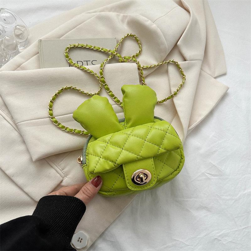 Rhombus embroidery thread fashion bag women's 2025 new Korean version solid color temperament small fragrant style niche design mini change bag