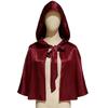 Premium Satins Hooded Cape Medieval Costume Cloak Anime Cosplay Wrap For Theater Production And Fantasy Event