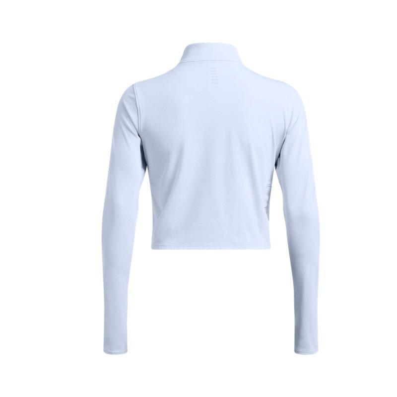 Under Armour Launch Elite Running Slim Fit Short Stand Collar Long Sleeve Raglan T-Shirt Women Tops Cloud-Blue 1386338-464