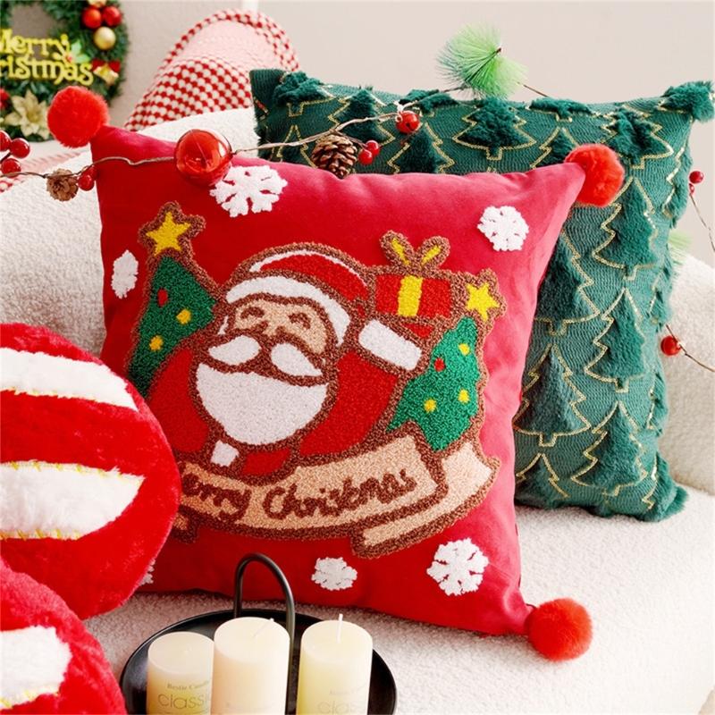Removable Cushion Cover for Sofa Office Chair Christmas Pillow Sleeve Decorative and Functional Pillowcase for Home Use