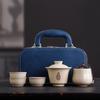 Ge Kiln Ceramic Kung Fu Tea Set Gift Box Packaging Can Be Printed Anniversary Company Activities Festival 1S Store Business Gifts
