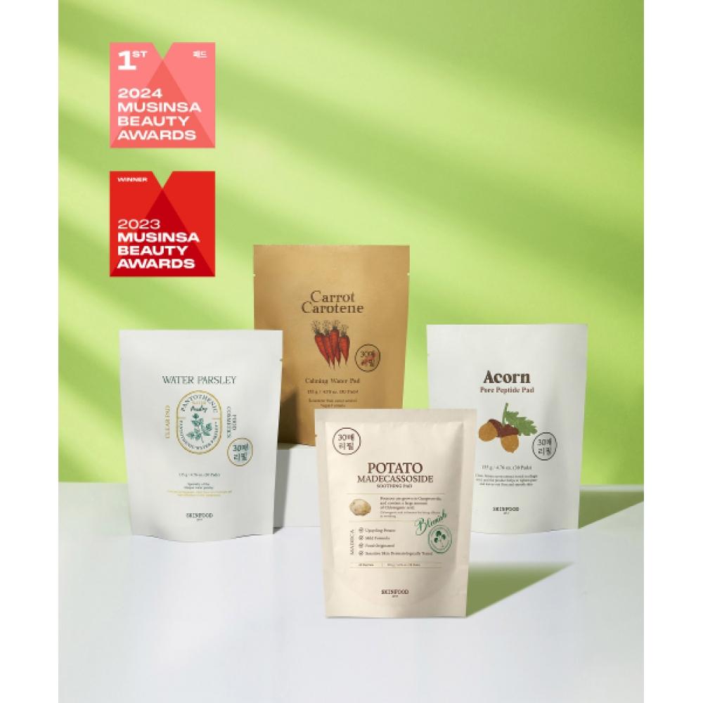 SkInfood [3 In Total] Carrot  Buttercup  Acorn   Potato Pads  30 Sheets  2 Packs  1 Additional Pack Included lemongrass