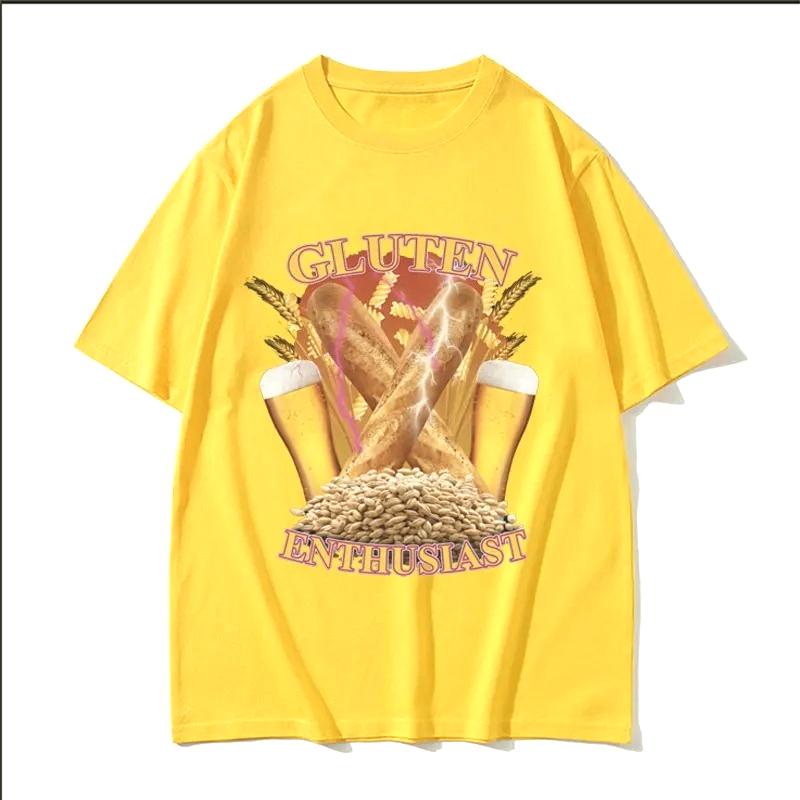 Funny Gluten Enthusiast Meme Graphic Print T Shirt Women Fashion Short Sleeve Tshirts ONeck Soft Women Daily Wear Clothing S