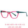Spring Hinge Blue Light Blocker Cat Eye Presbyopic Glasses Women Fashion  Farsighted Eyeglasses Magnifier +0.25 +0.5 To +6.0