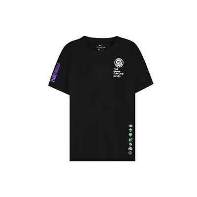 Summer Hoops Basketball Short Sleeve T-Shirt Men Tops Black CW4817-010