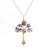 Hand-Wound Raw Copper Wire Natural Gravel Crystal Tree, Colorful Natural Stone Lucky Tree Necklace N89
