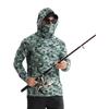 Long Sleeve Hooded Fish Clothing Sun Protections Angling Shirt Fishing Shirt with Mask Neck Gaiter Hoodie