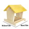 Wooden bird feeder, courtyard villa, balcony hanging rainproof bird feeder, wild feeding to attract birds