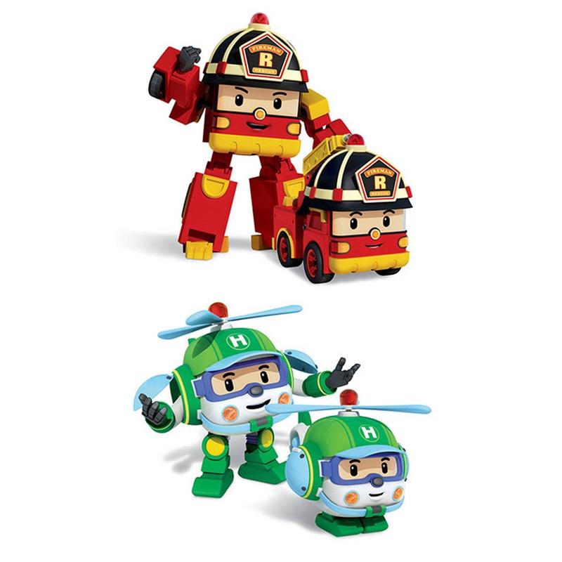 

Игрушка Робокар Поли Машинка Трансформер Инерционный Робот Детские Игрушки Машинки Фигурка Roy + Haley