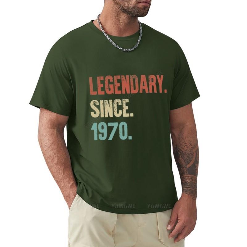 Retro Vintage 50th Birthday Legendary Since 1970 T-Shirt Graphics T Shirt Summer Clothes Men's T Shirts
