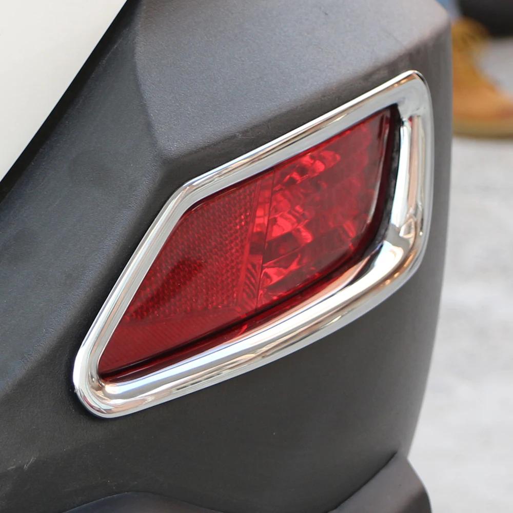 For Toyota RAV4 Rav 4 2014 2015 Rear Fog Light Cover Reflector Foglight Lamp Trim Chrome Frame Molding Styling Accessories