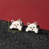 Japanese Small Cat Stud Earrings for Women – Cute Korean Style Animal Accessories