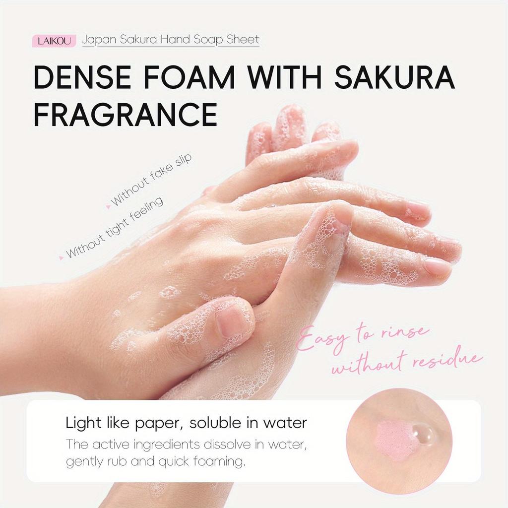 Disposable Soap Tablets - Portable Soap Sheets - Suitable for Students and Children To Carry Around - Mini Petal-shaped Hand-washing Tablets