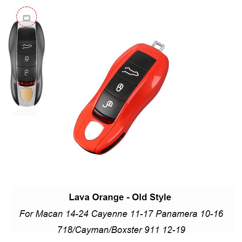 Remote Smart Car Solid Color Abs Key Cover For Porsche Panamera Macan 718 Taycan 911 Cayman Boxster 9ya 971 Car Accessories