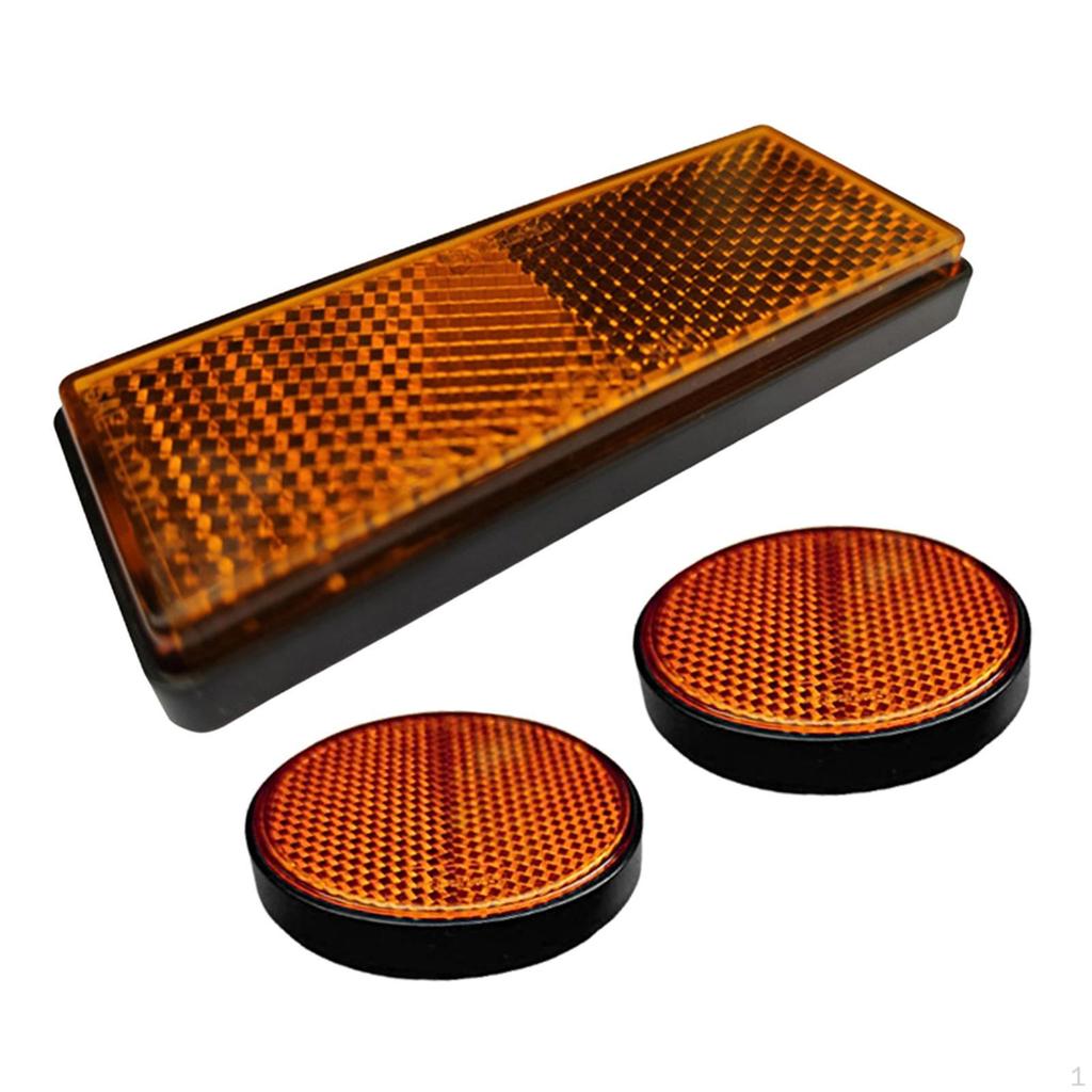 3 Pieces Motorcycle Night Reflector Reflective Warning