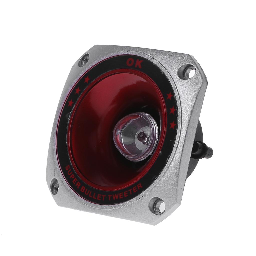 2Pieces Max.100W Piezo Tweeters Horn Piezoelectric Speaker Buzzer Treble Piezo for Head Speaker Tweeter with Color Light