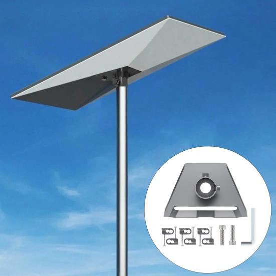 Mounting Plate with Screw Clips Rustproof Easy Installation Round Tube Adapter Mount