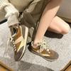 Large size women's shoes 41-43 German training shoes women's flat-bottomed Maillard style Forrest Gump shoes retro color matching sports and leisur