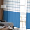Blaue Geometrische Linien Tüll Vorhänge Für Wohnzimmer Dekoration Modern Chiffon Transparent Voile Küchenvorhang