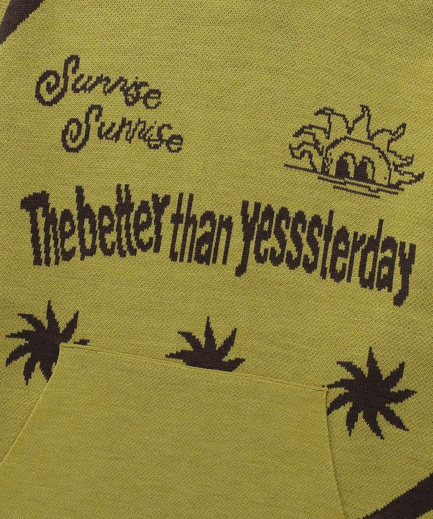 ISTKUNST Sun Bty Hood Knit_Olive(Ik2Dfmk641A)